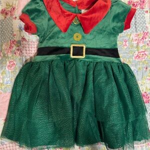 Green and Red Elf Costume for Kids